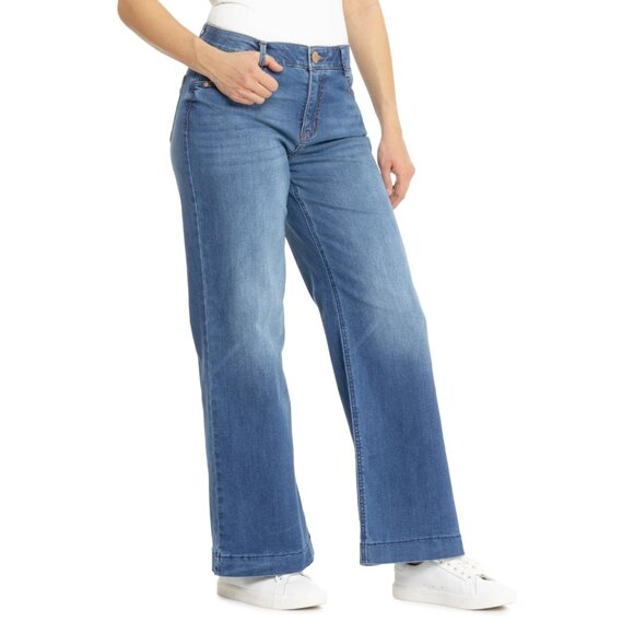 NEW Democracy AbSolution High-Rise Jeans - Wide Leg blue for women 252 - Picture 1 of 5